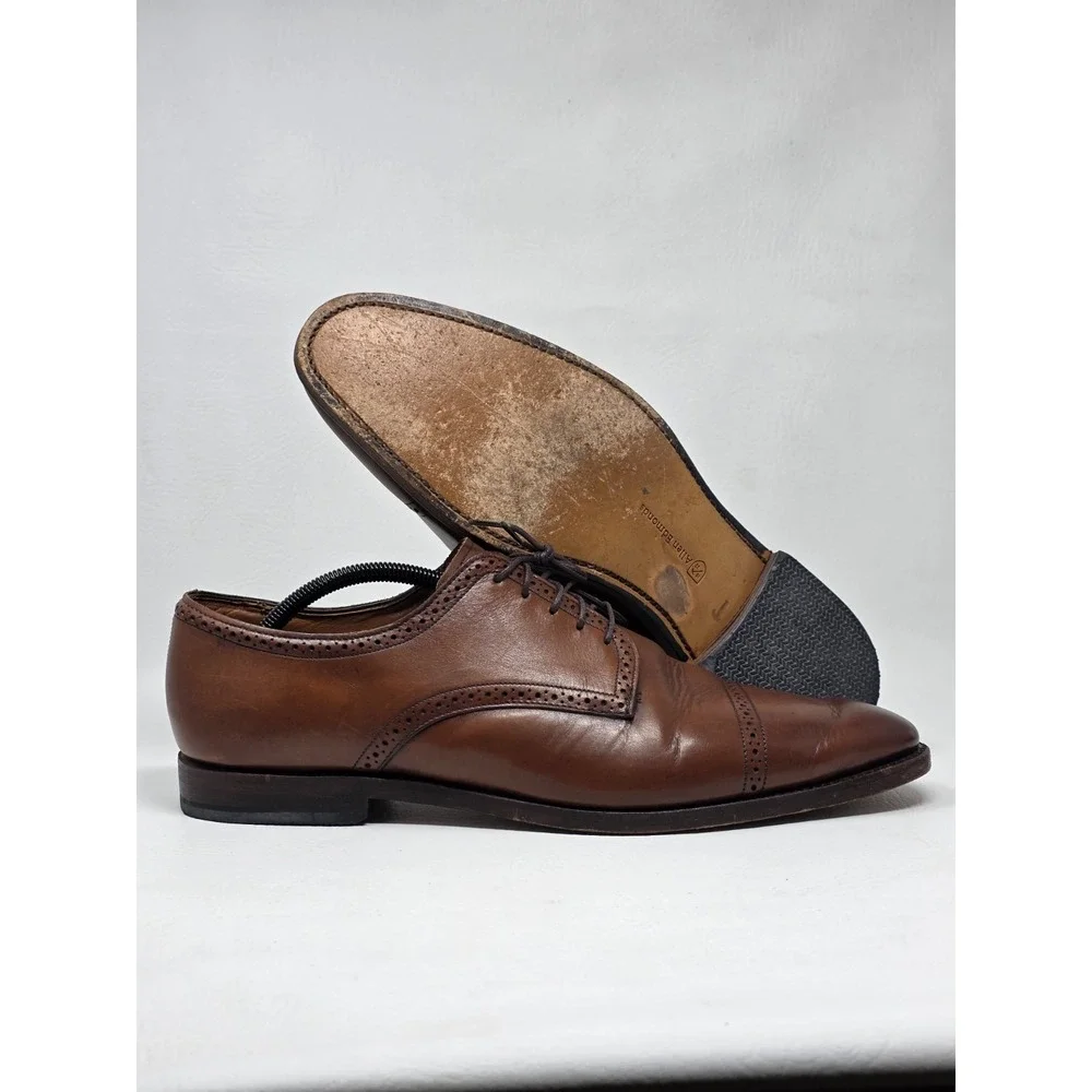 Allen Edmonds Yorktown Derby Shoes Mens Size 14D Cap Toe Made USA Leather Soles
